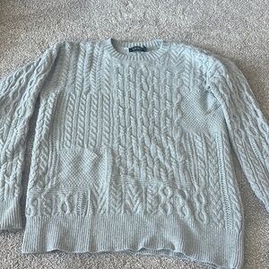 Vintage Ralph Lauren Cable Knit Wool Sweater - M